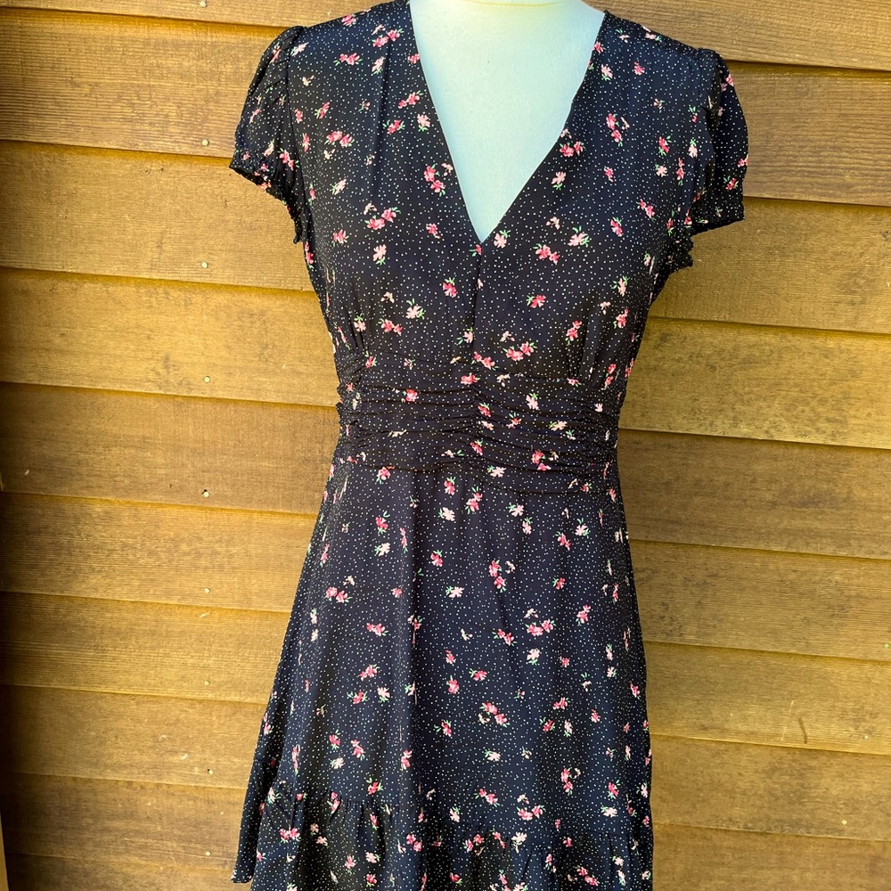 Black and flowered dress from Nordstrom